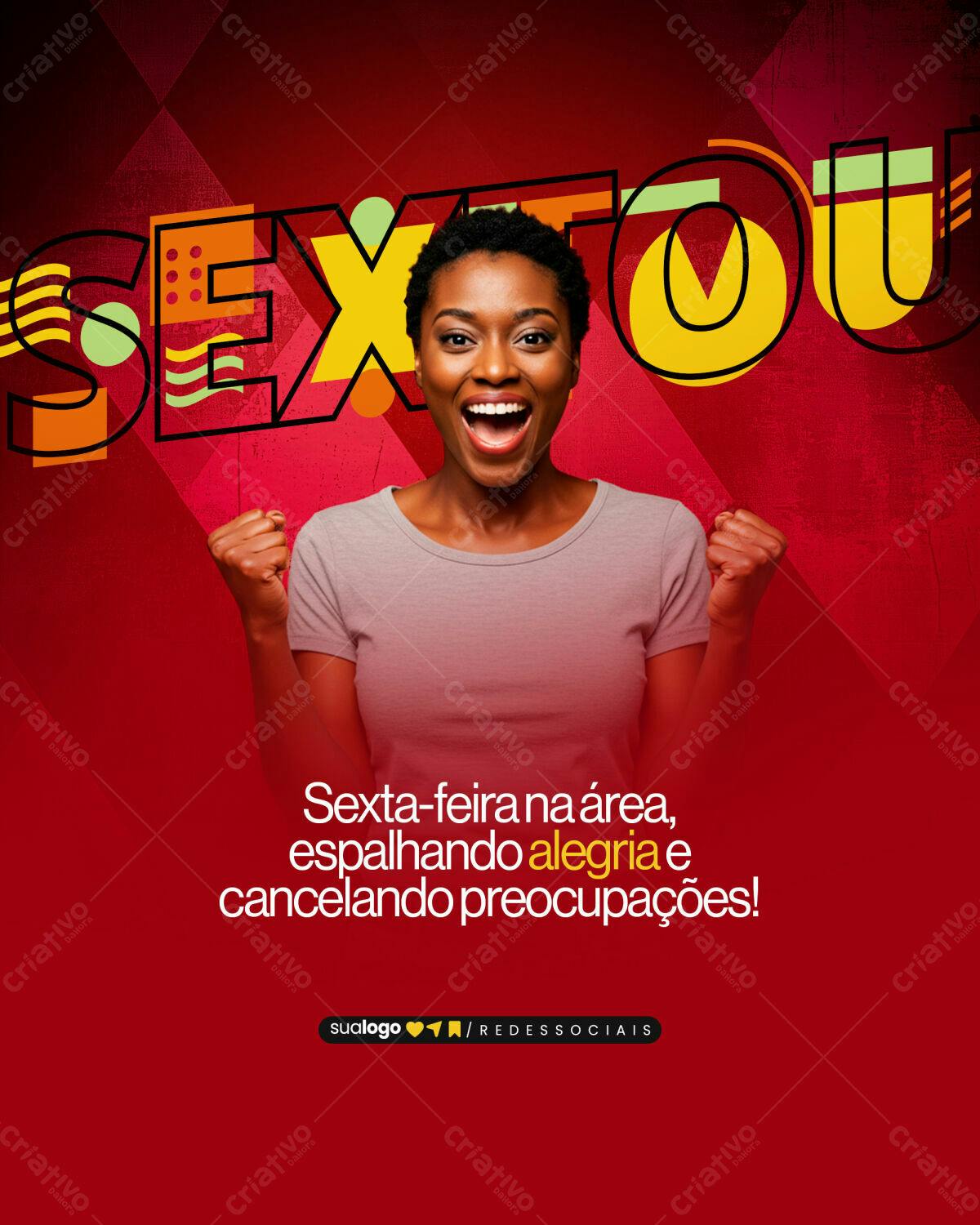 Post para Redes Sociais Sexta-Feira PSD Editável