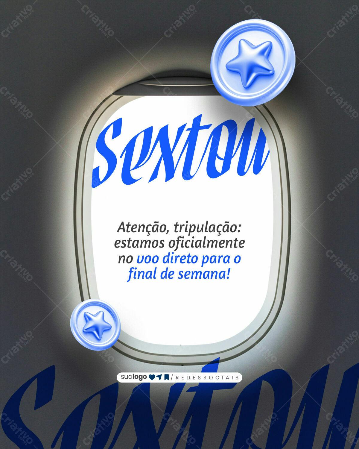 Flyer Sextou Final de Semana PSD Editável