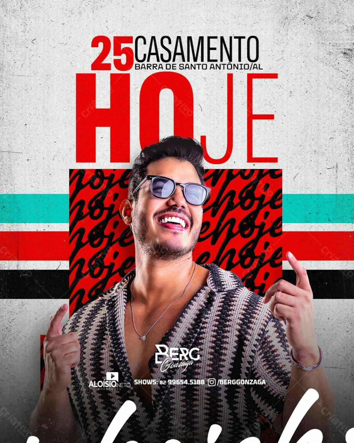 Flyer Casamento 25 de Agosto PSD Editável