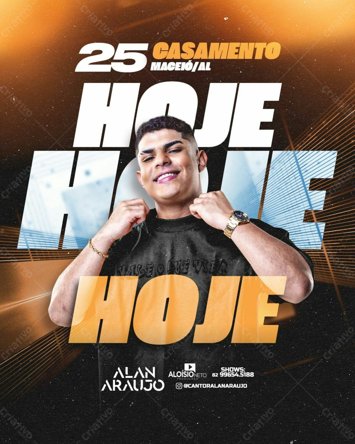 Flyer para Casamento 25 de Agosto PSD Editável