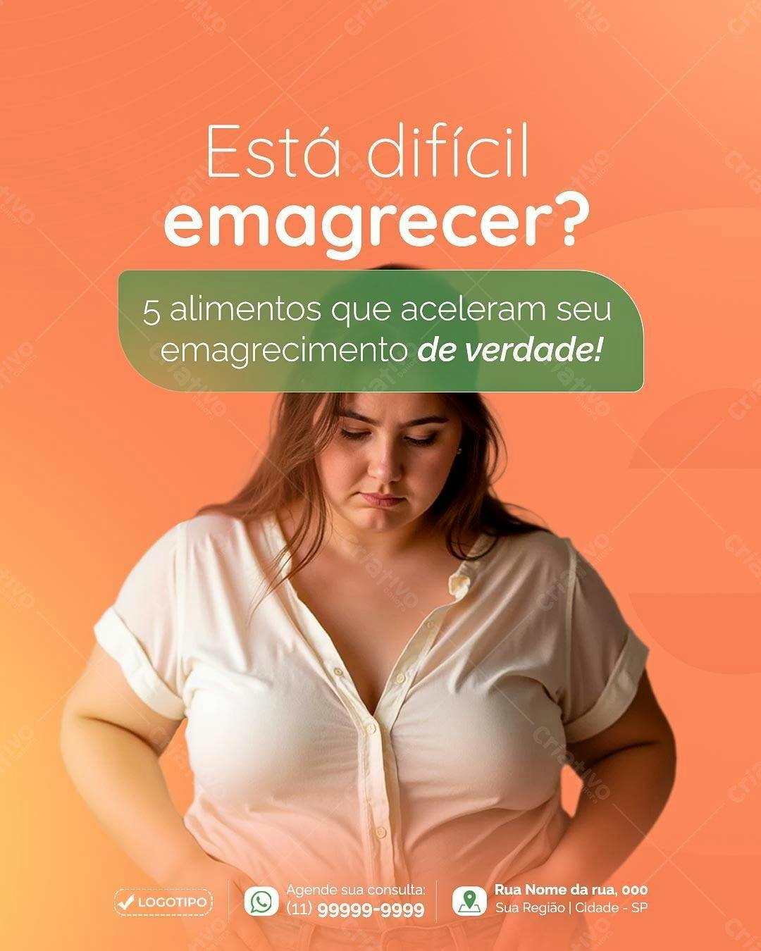 Flyer Emagrecimento Saudável PSD Editável