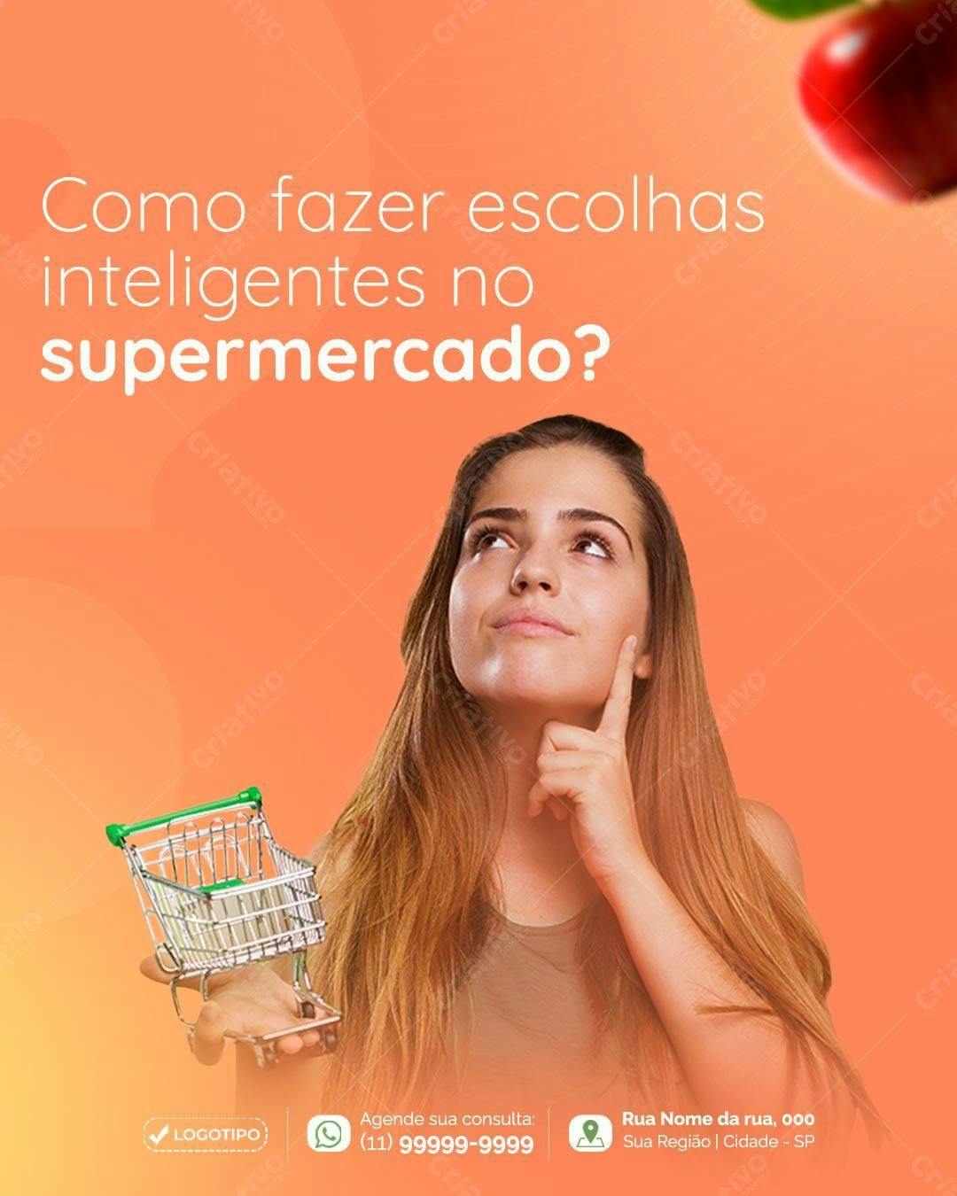 Flyer para Supermercado PSD Editável