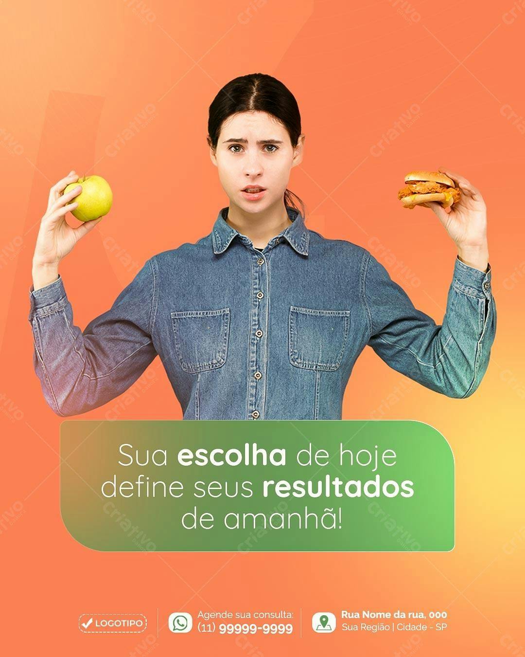 Flyer para Emagrecimento e Saúde PSD Editável