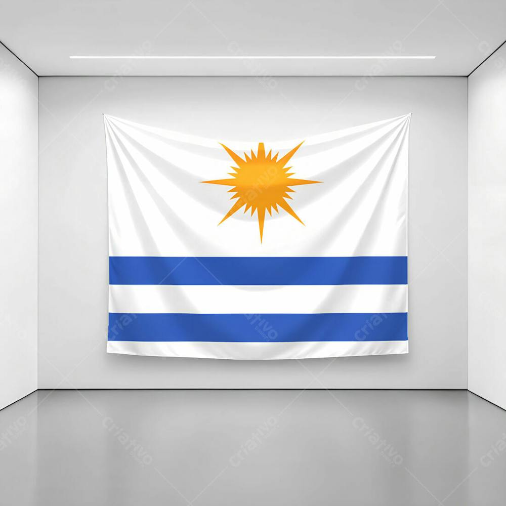 Bandeira Da Cidade De Palmas Exposta Em Uma Parede De Uma Sala