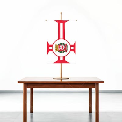Bandeira Da Cidade De São Paulo Em Cima De Uma Mesa