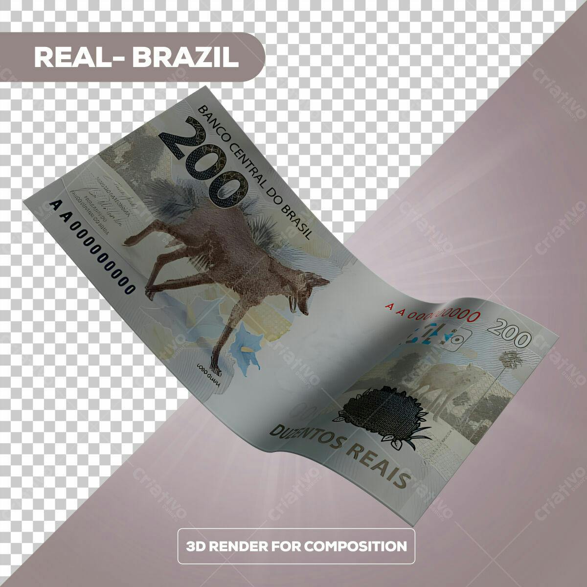 PSD Nota de R$ 200 Reais PSD Editável