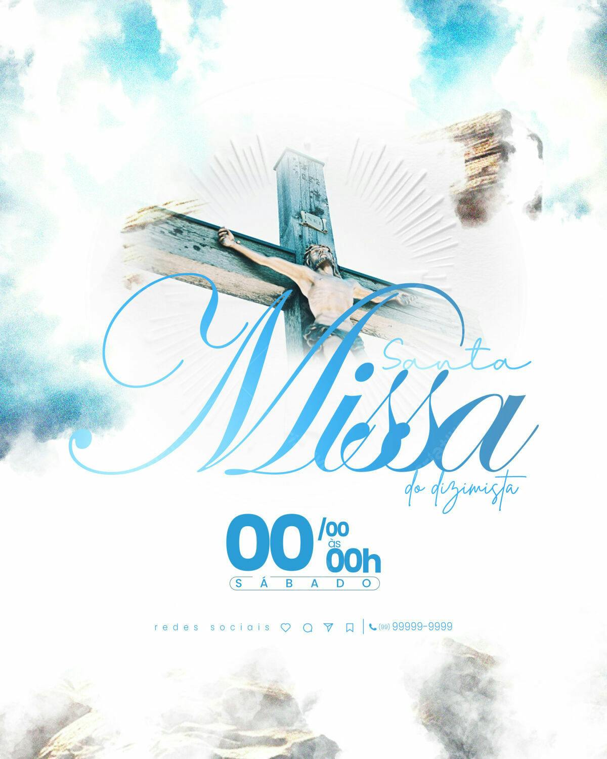 Flyer para Santa Missa do Dizimista PSD Editável