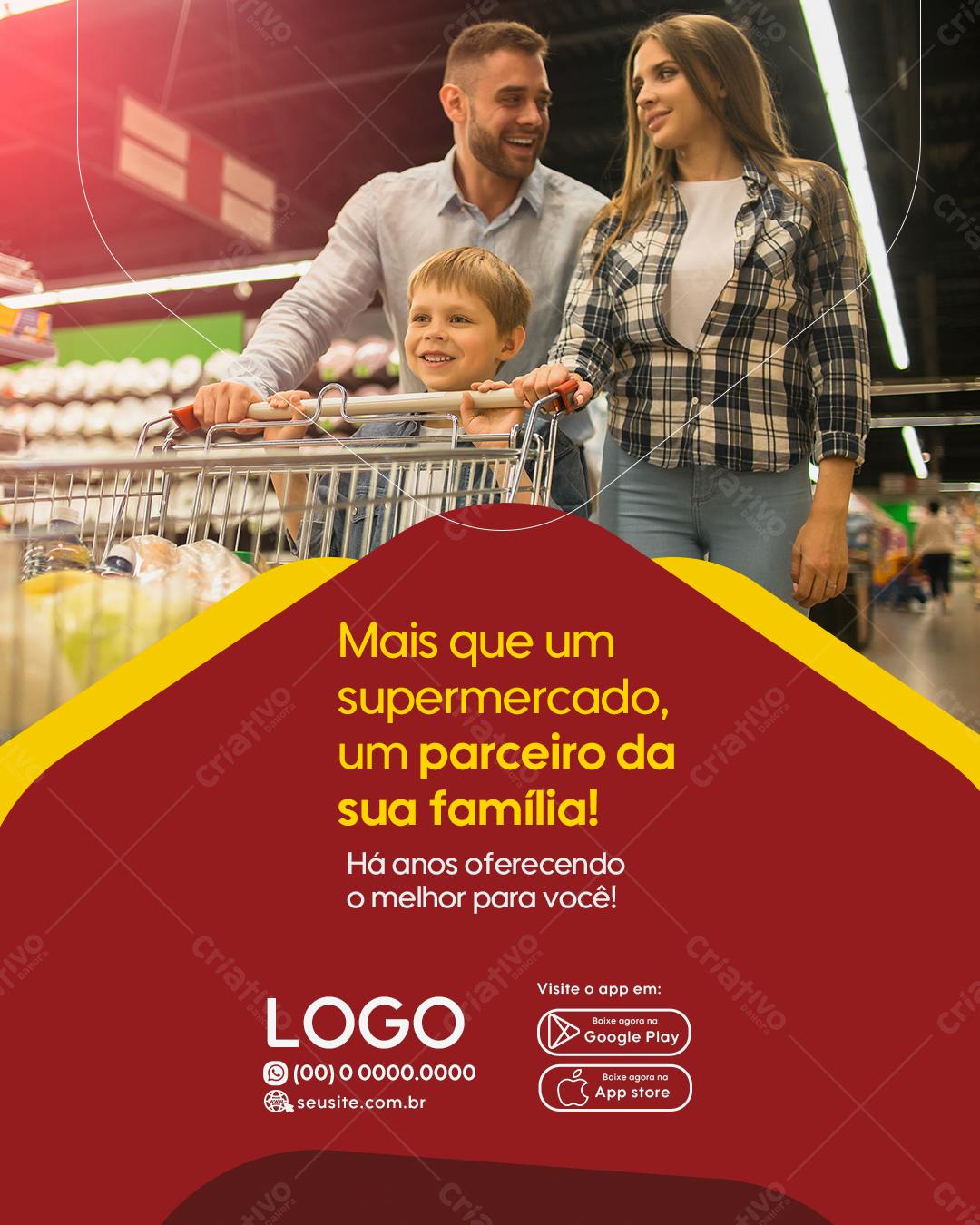 Flyer para Supermercado PSD Editável