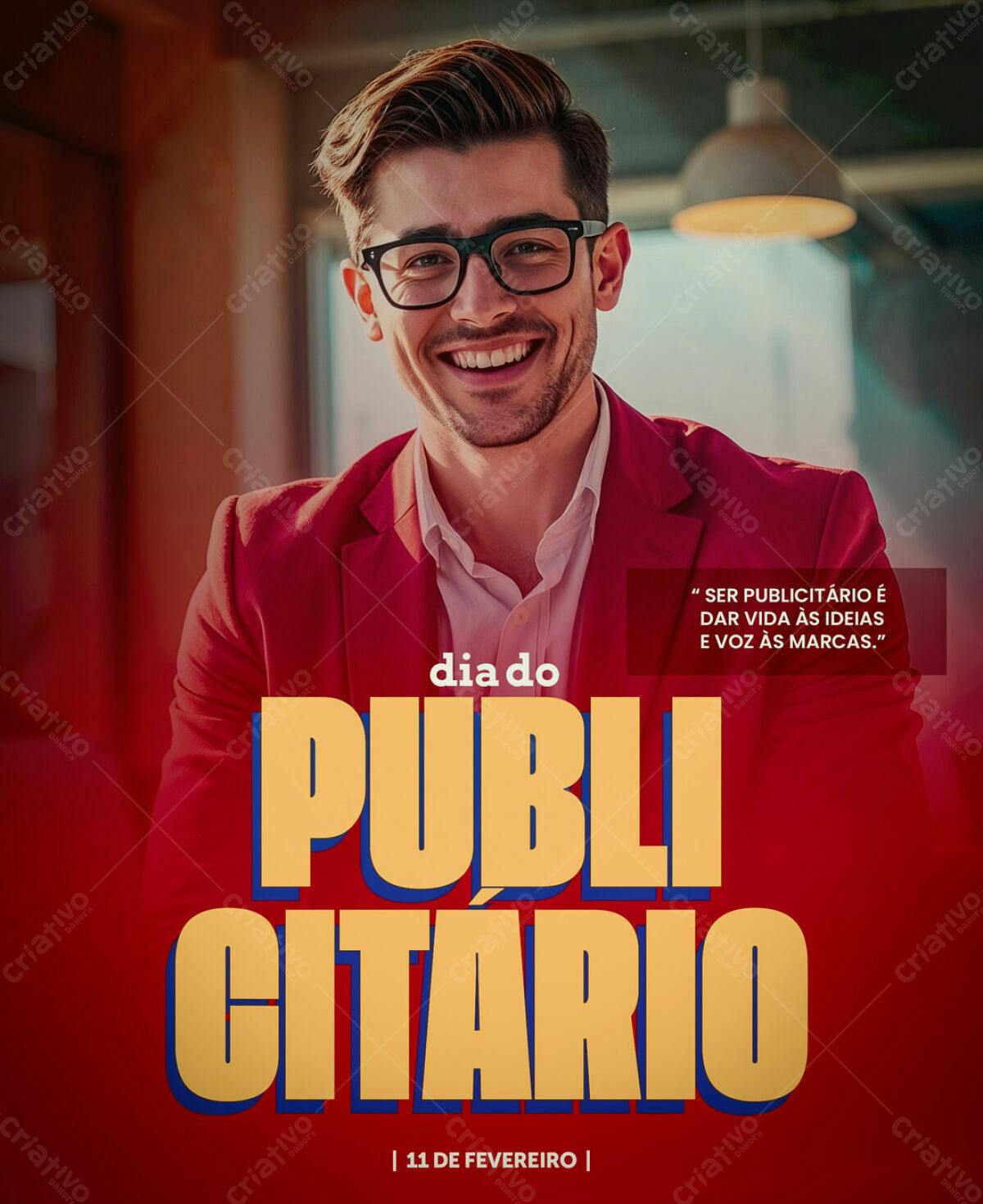 Flyer Dia do Publicitário PSD Editável
