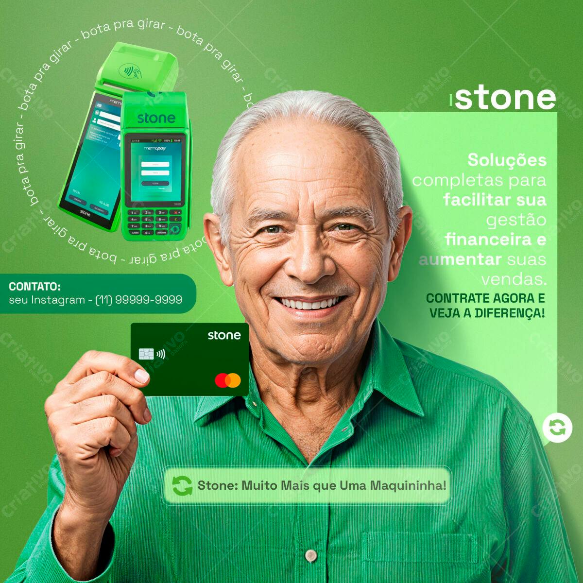 Post para Stone Pagamentos PSD Editável