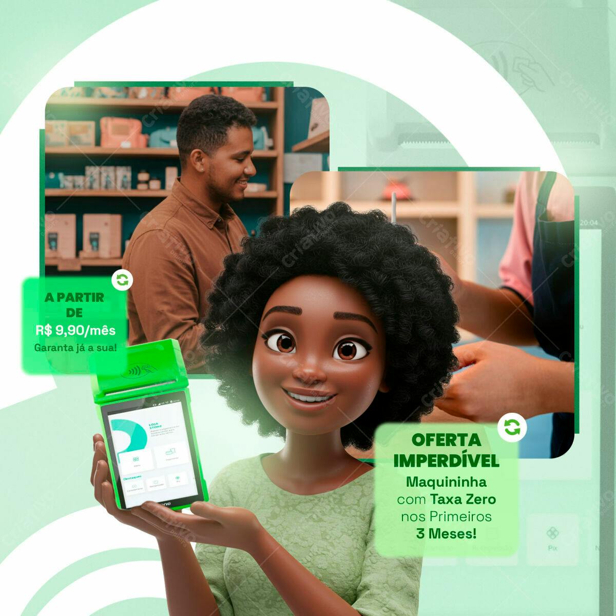 Flyer Maquininha de Cartão PSD Editável