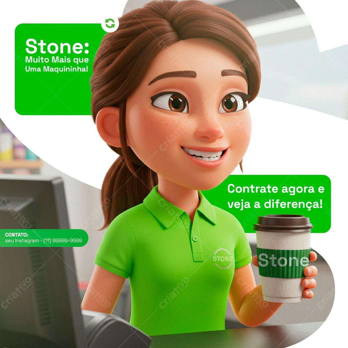 Banner Stone Maquininha de Cartão PSD Editável