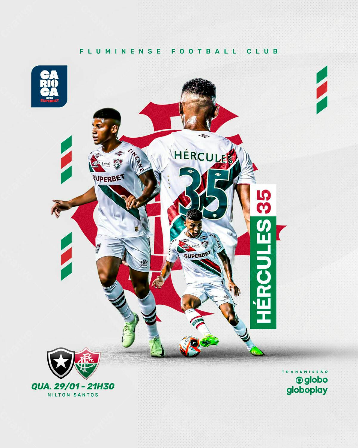 Flyer Futebol Fluminense x [Clube Adversário