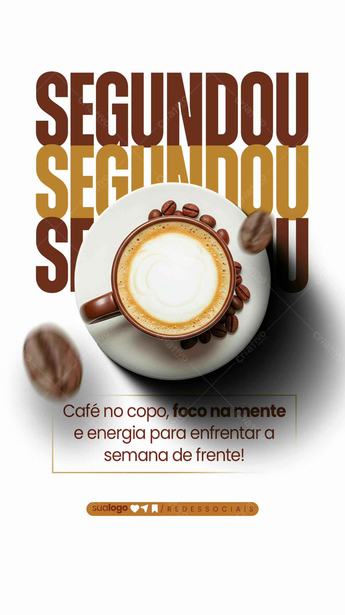 Post para Redes Sociais Café da Manhã PSD Editável