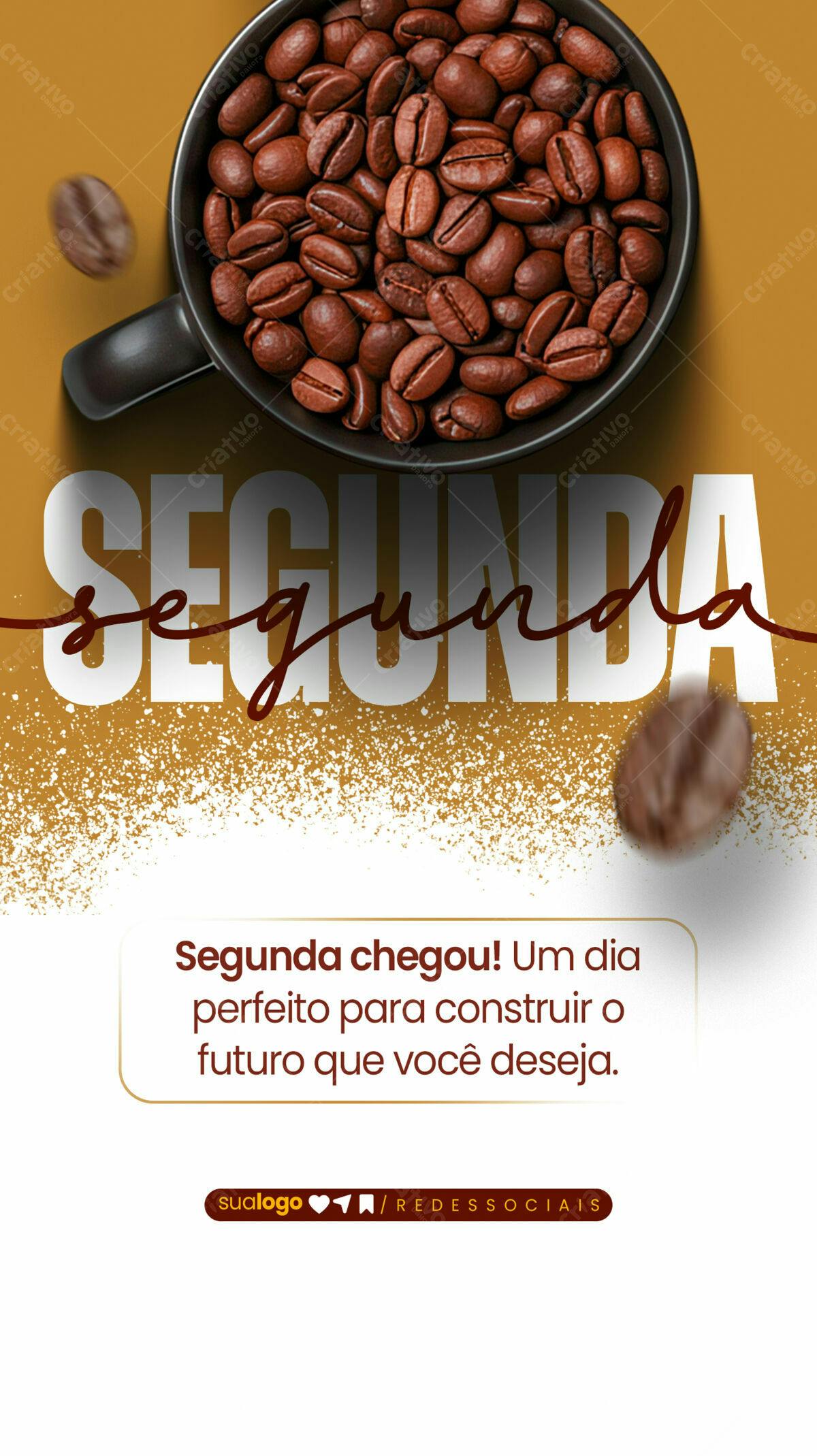 Flyer Motivacional Segunda-Feira PSD Editável