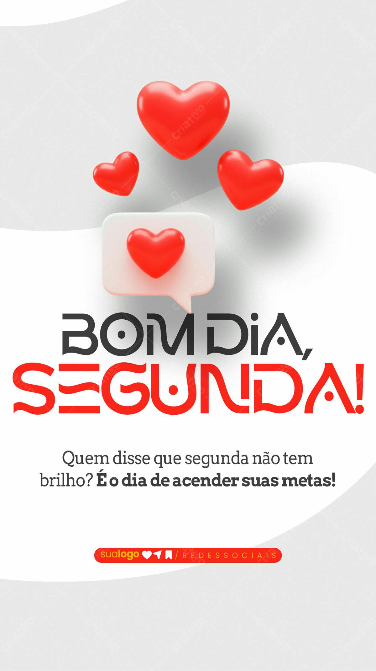 Postagem Boas Vindas à Segunda-feira PSD Editável