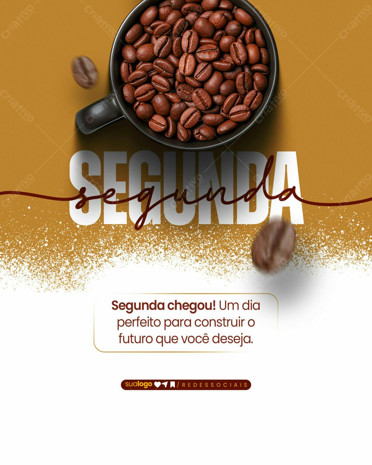 Post para Redes Sociais - Segunda-Feira PSD Editável