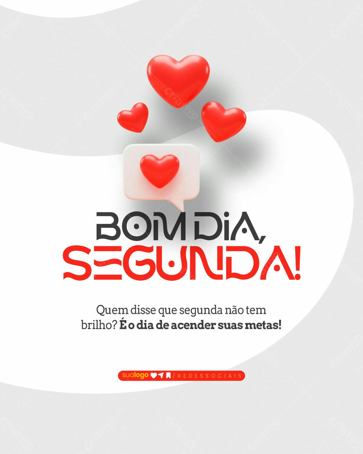 Post para Redes Sociais Segunda-Feira PSD Editável