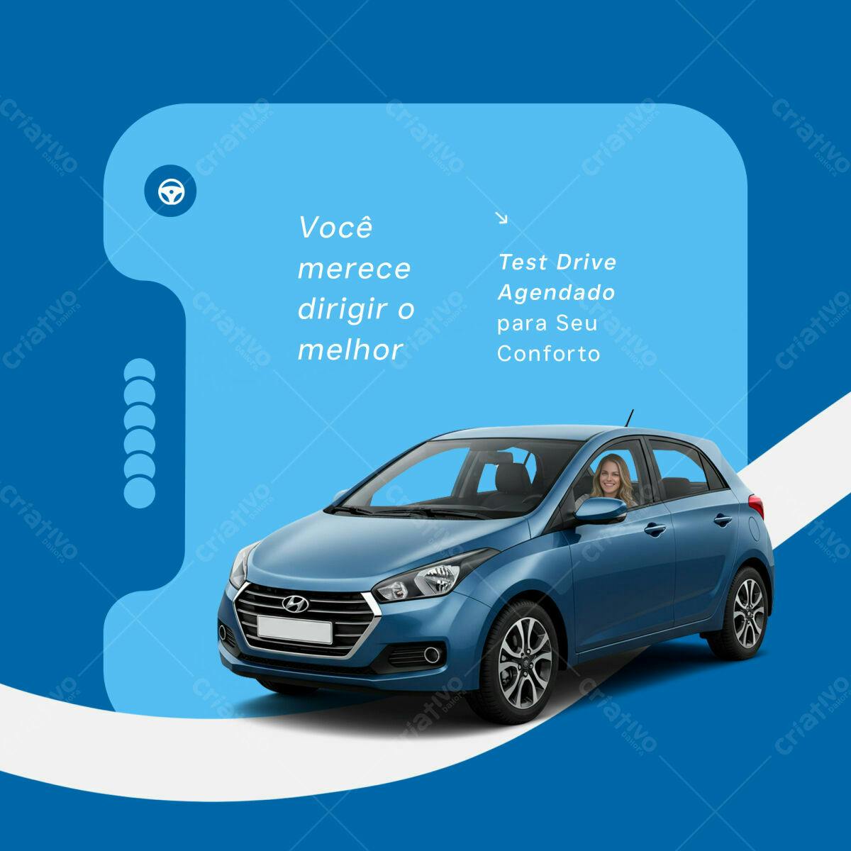 Postagem para Test Drive de Carro PSD Editável