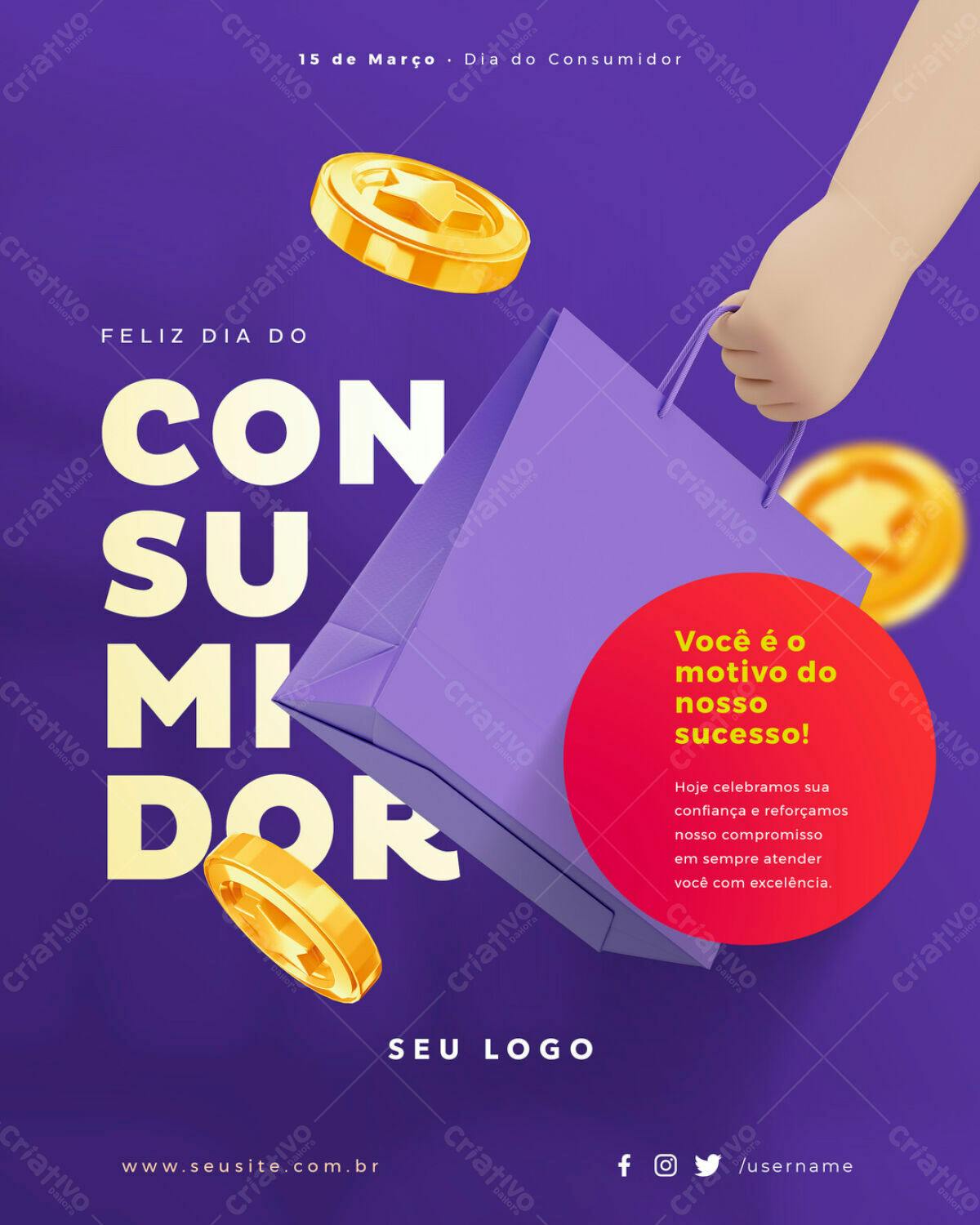 Flyer Dia do Consumidor PSD Editável