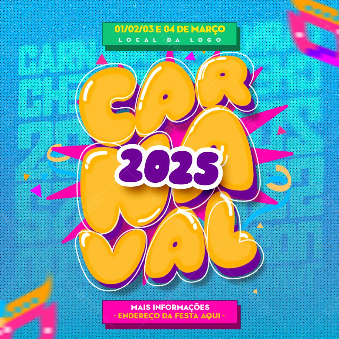 Flyer Carnaval 2025 PSD Editável