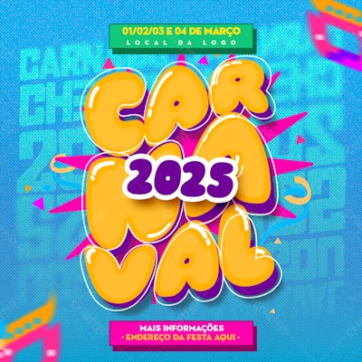 Flyer Carnaval 2025 PSD Editável