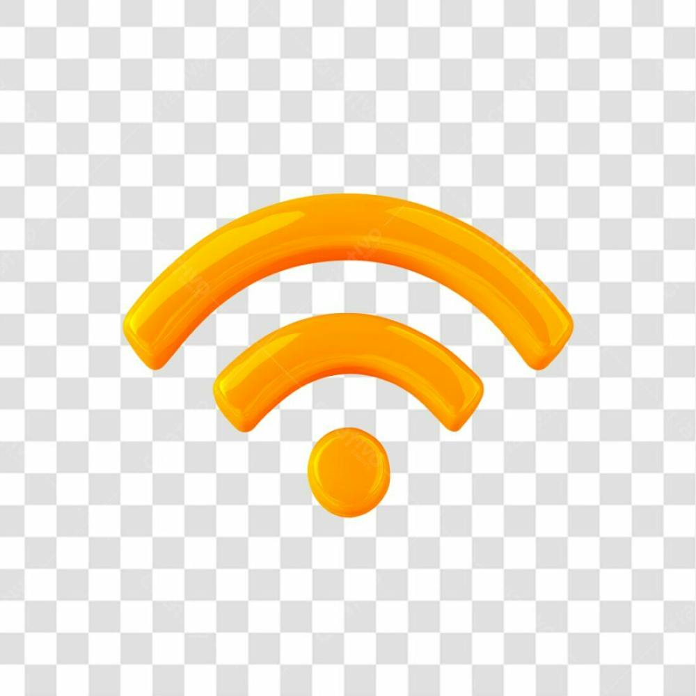 Png Icon 3D Wifi Laranja