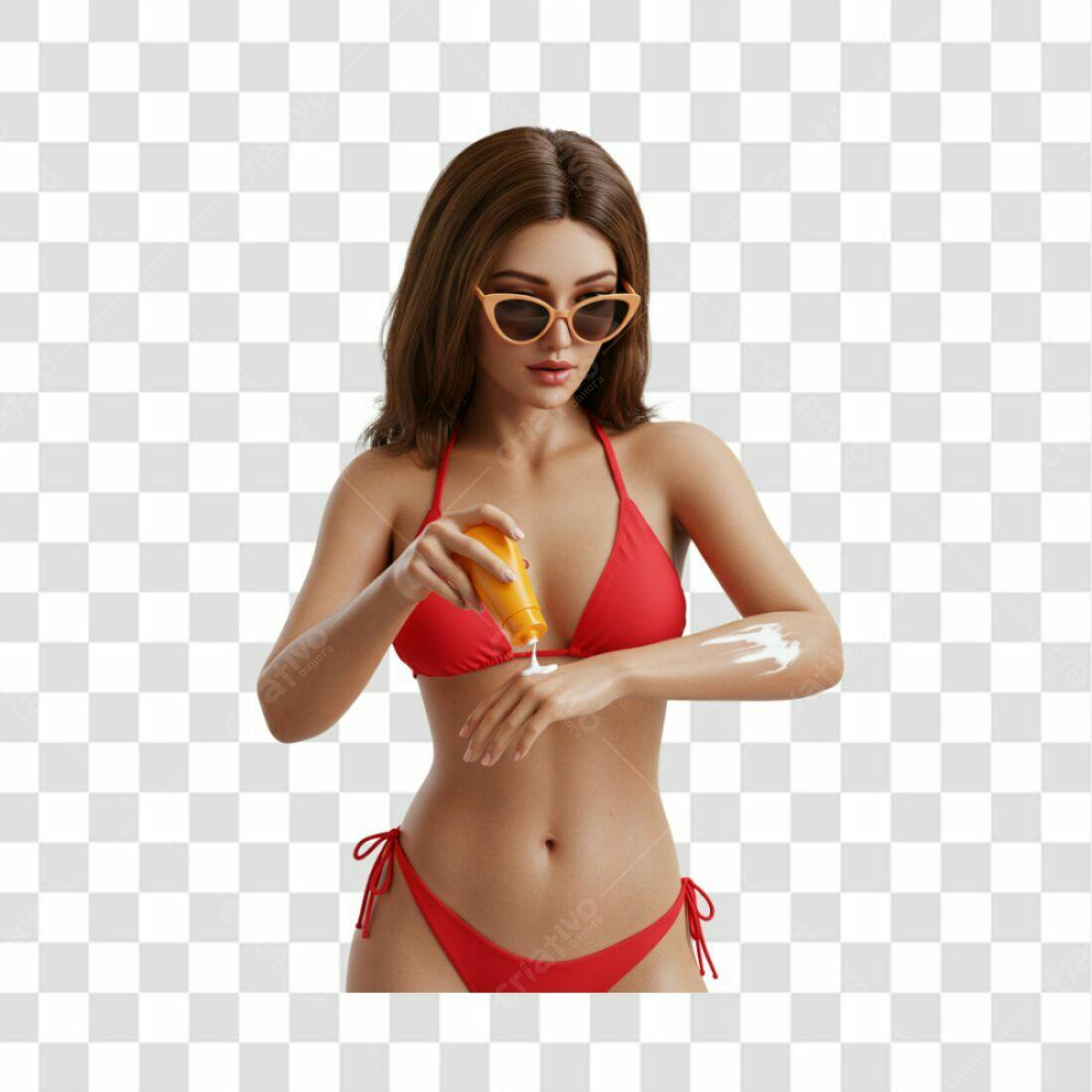 Banner Verão Protetor Solar PNG com fundo transparente