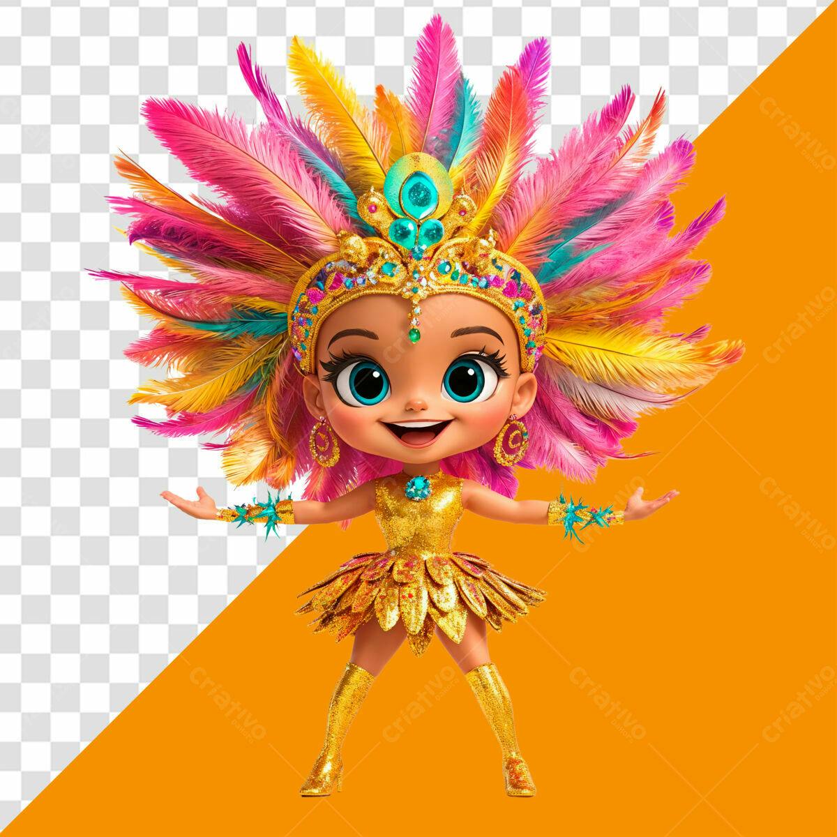 Personagem Carnaval PSD Editável