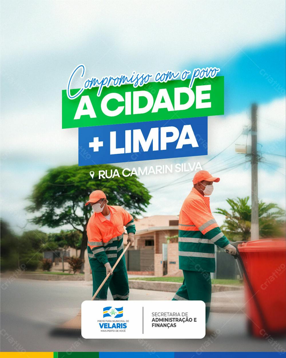 Prefeitura Cidade Limpa Aviso Informe Comunicado Social Media Psd Editável