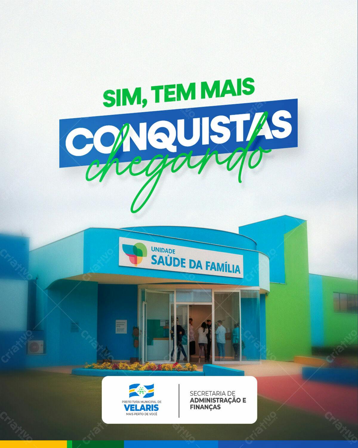 Flyer Inauguração Unidade Saúde da Família PSD Editável