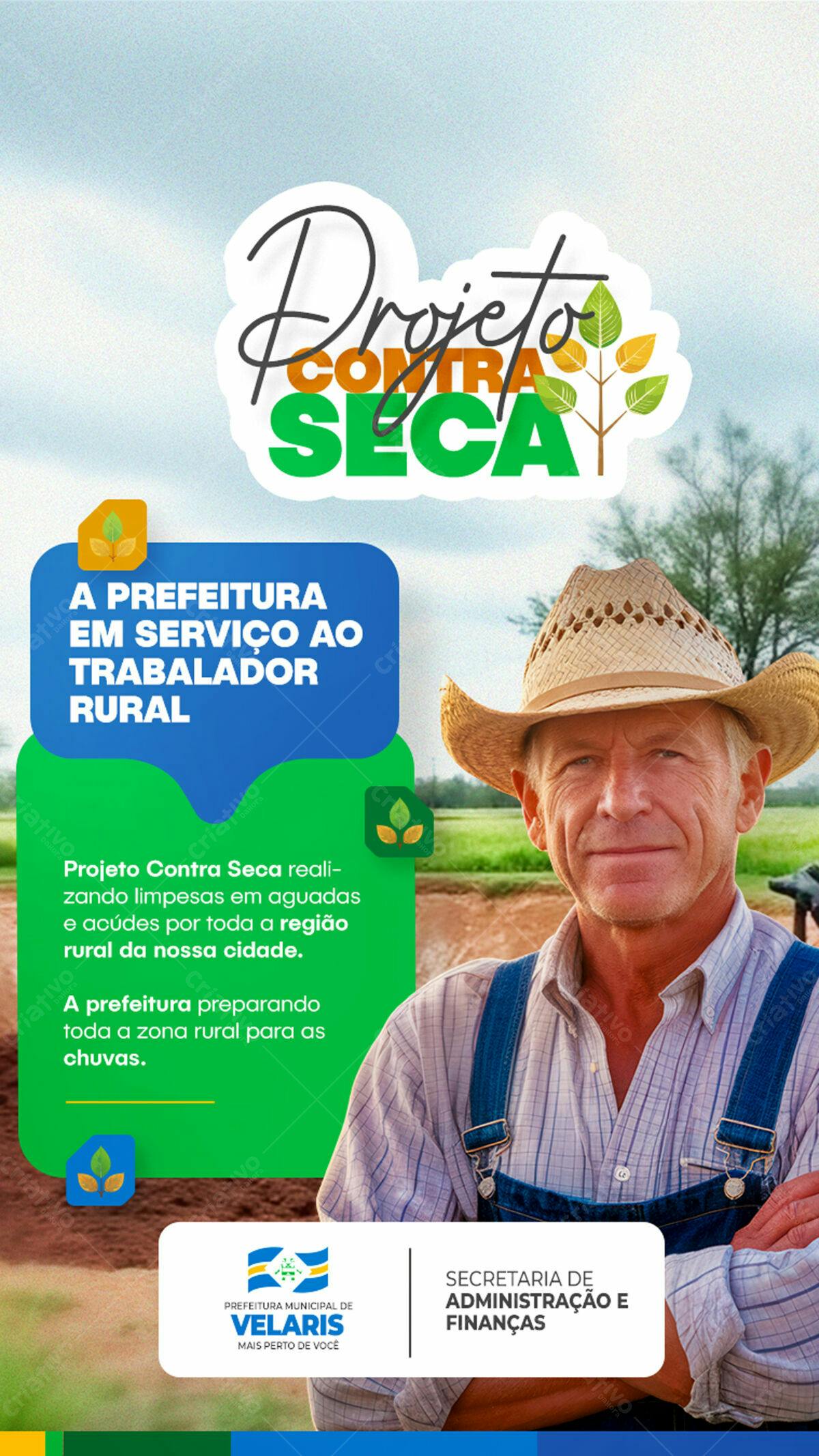 Flyer Projeto Contra Seca PSD Editável