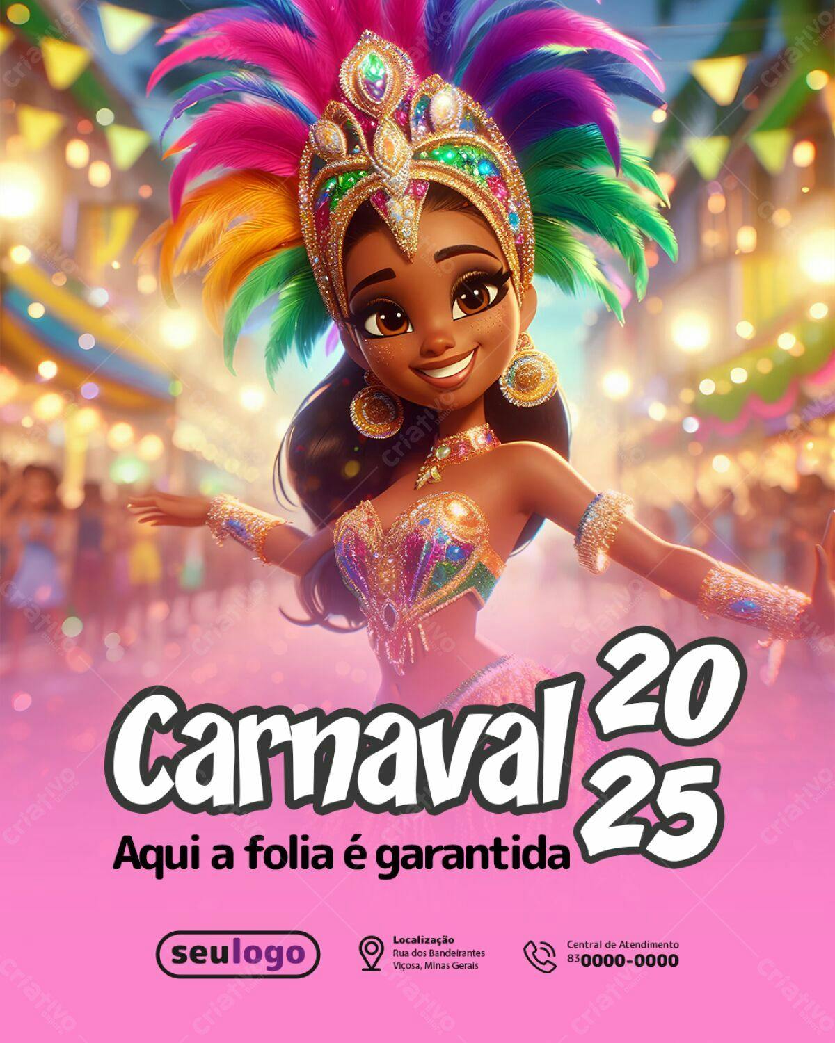 Flyer Carnaval 2025 PSD Editável