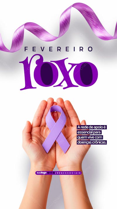 Story Campanha Fevereiro Roxo