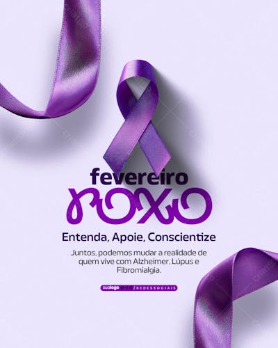 Social Media Campanha Fevereiro Roxo
