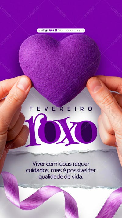 Story Campanha Fevereiro Roxo