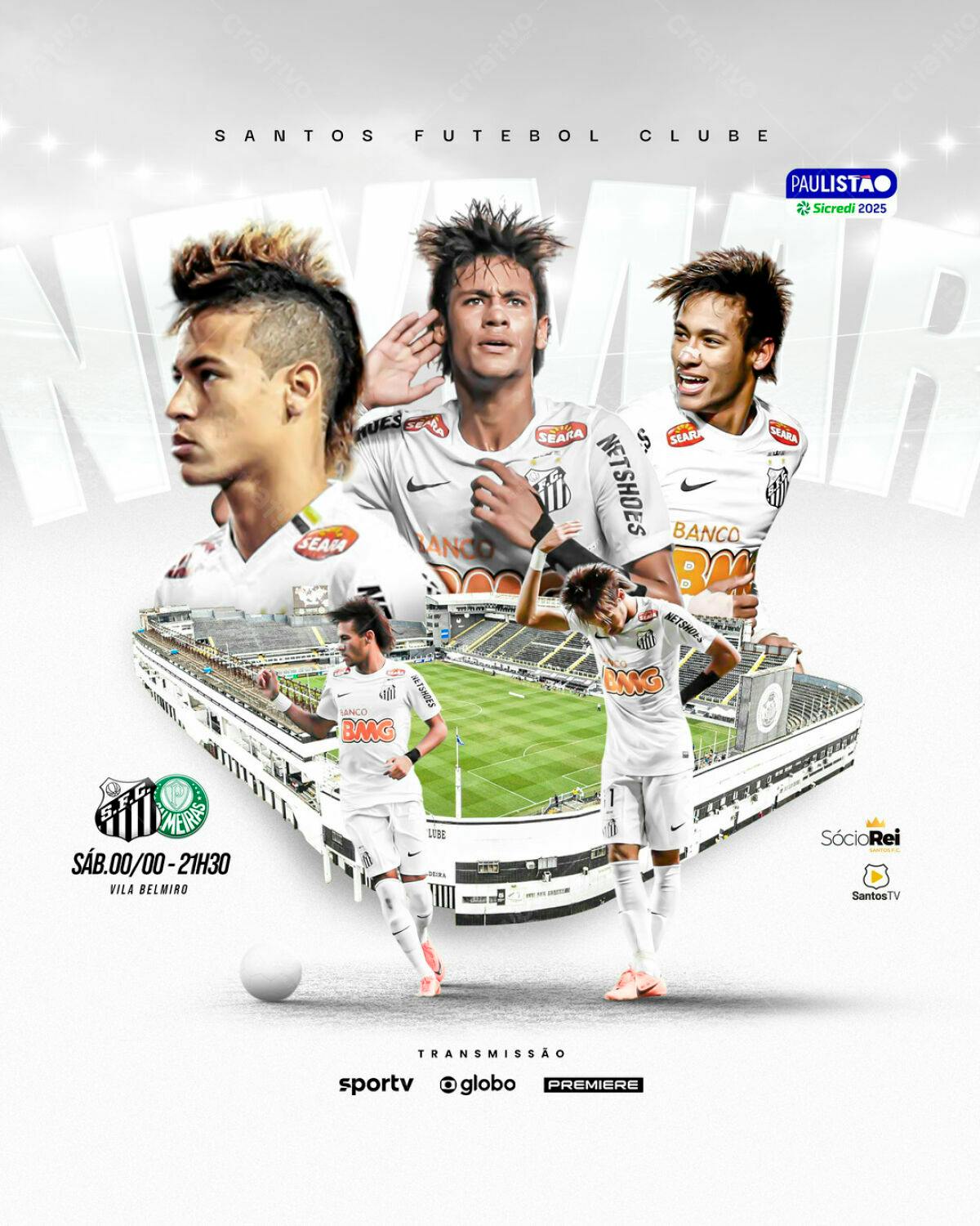 Flyer Santos Futebol Clube PSD Editável