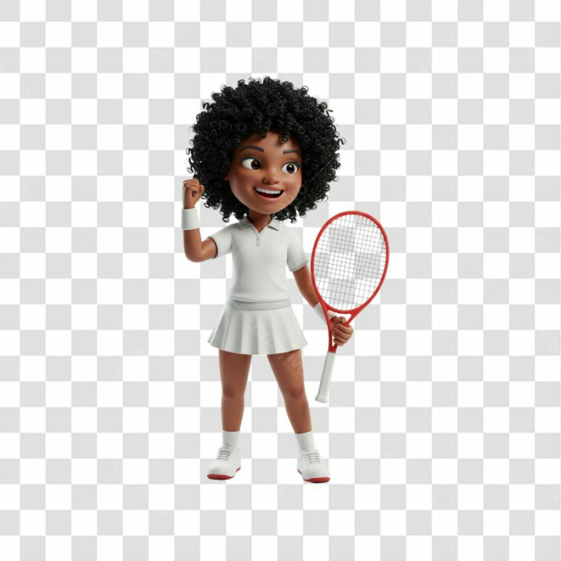 Avatar PNG com fundo transparente atleta tenis