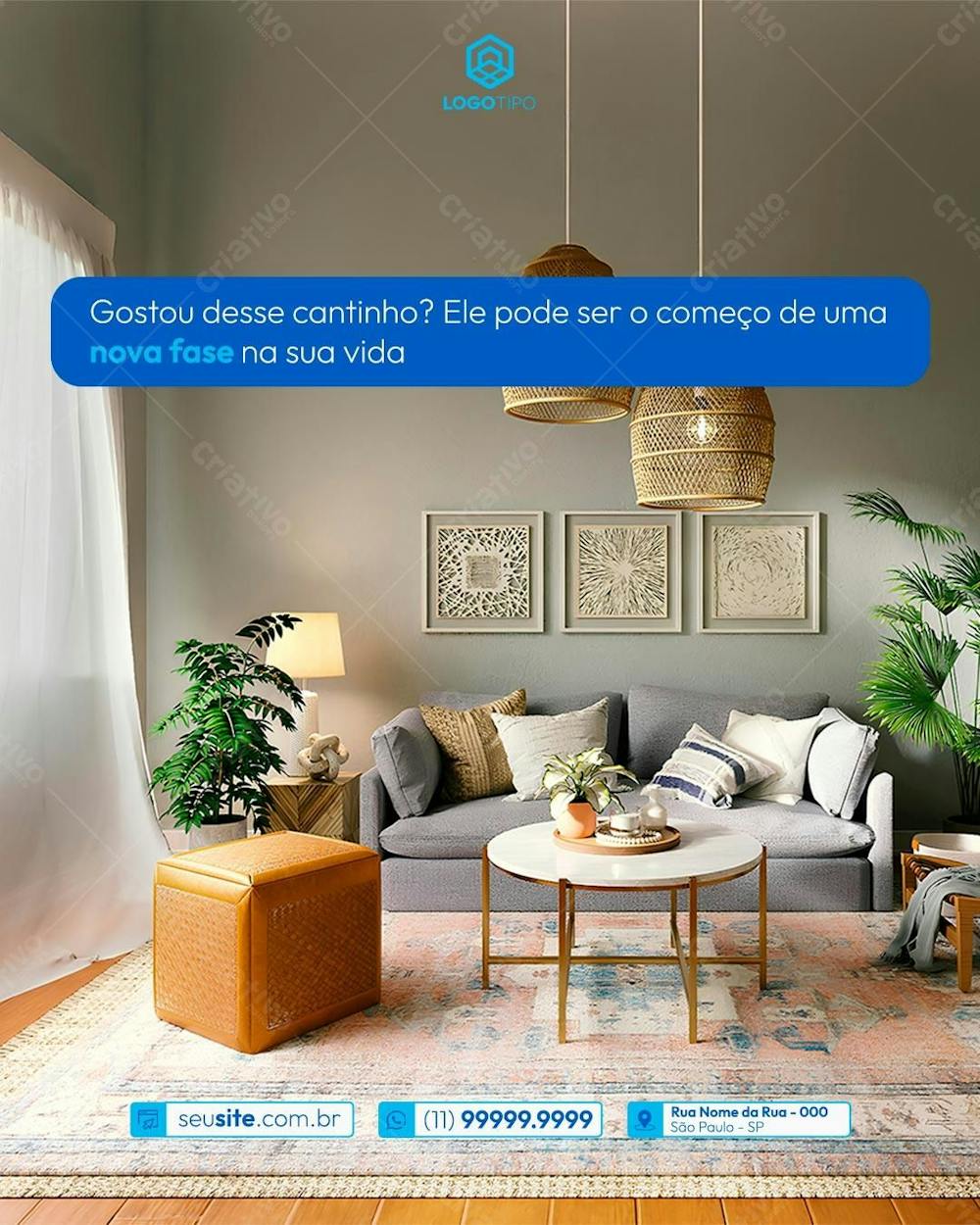 Imobiliária Imóveis Imóvel Social Media Post Design Feed Psd