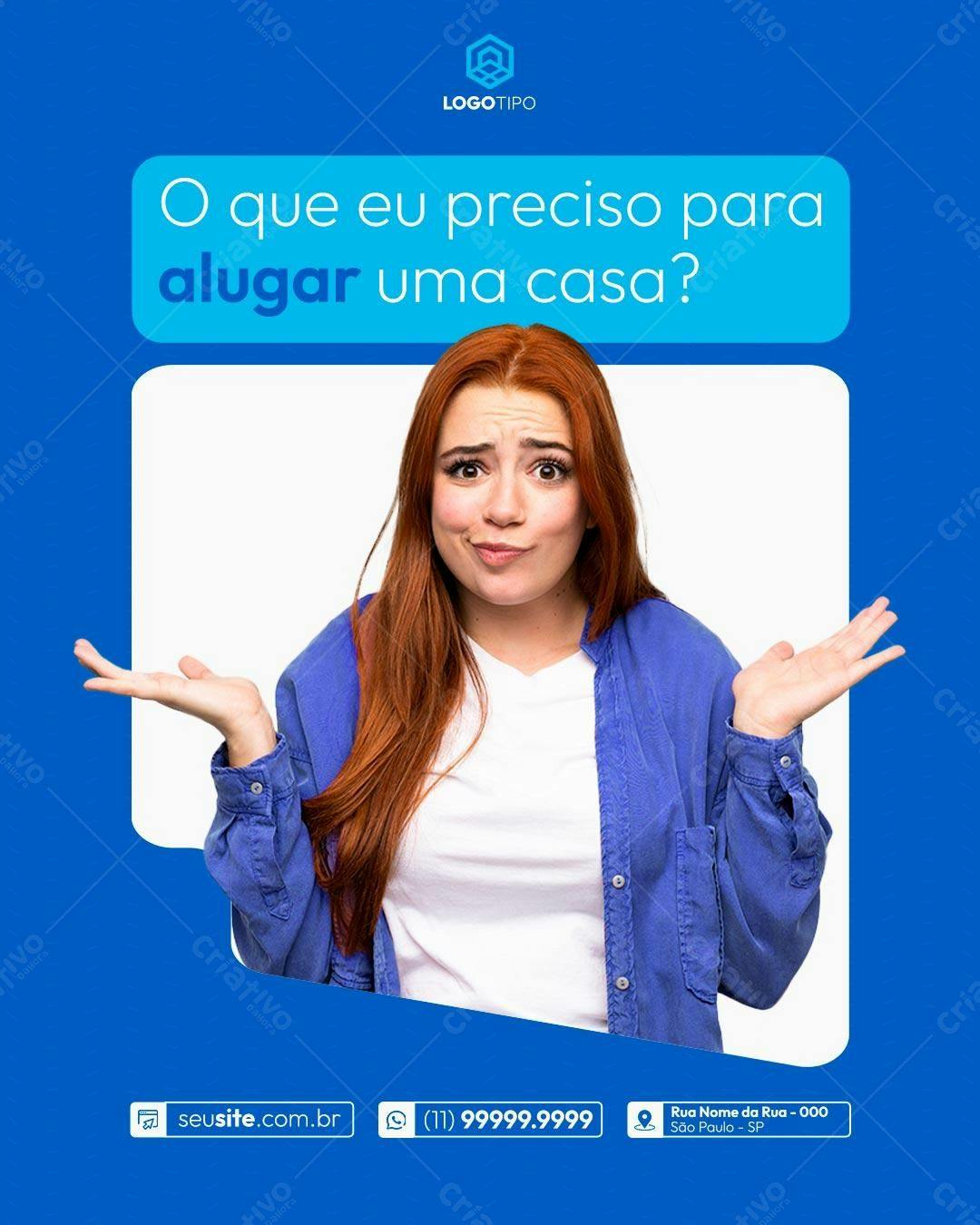 Postagem para Aluguel de Imóveis PSD Editável