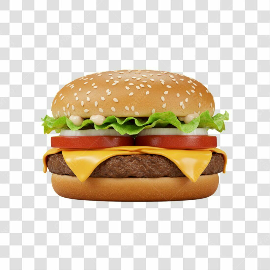 PNG Hambúrguer Cheeseburger com fundo transparente