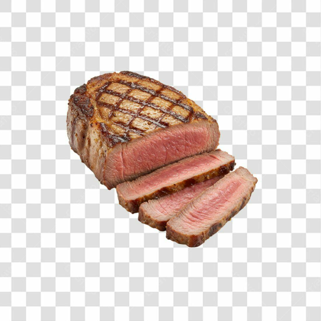 Imagem PNG de bife grelhado com fundo transparente