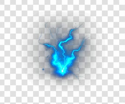 Png Relâmpago Azul Brilhante