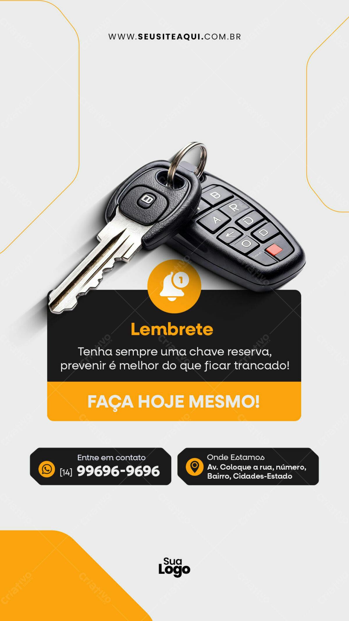 Flyer Chave Reserva PSD Editável
