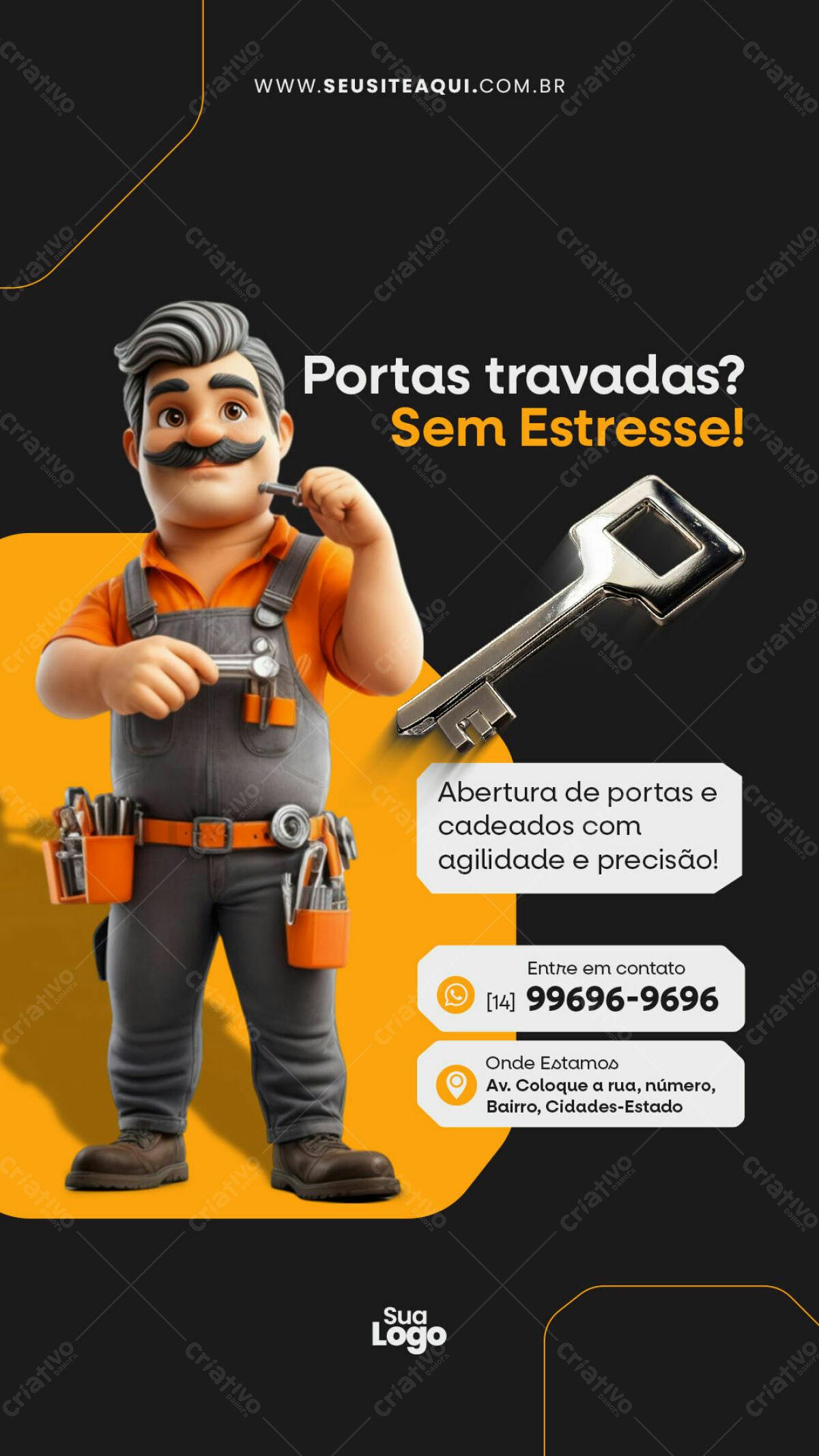 Flyer para Chaveiro PSD Editável