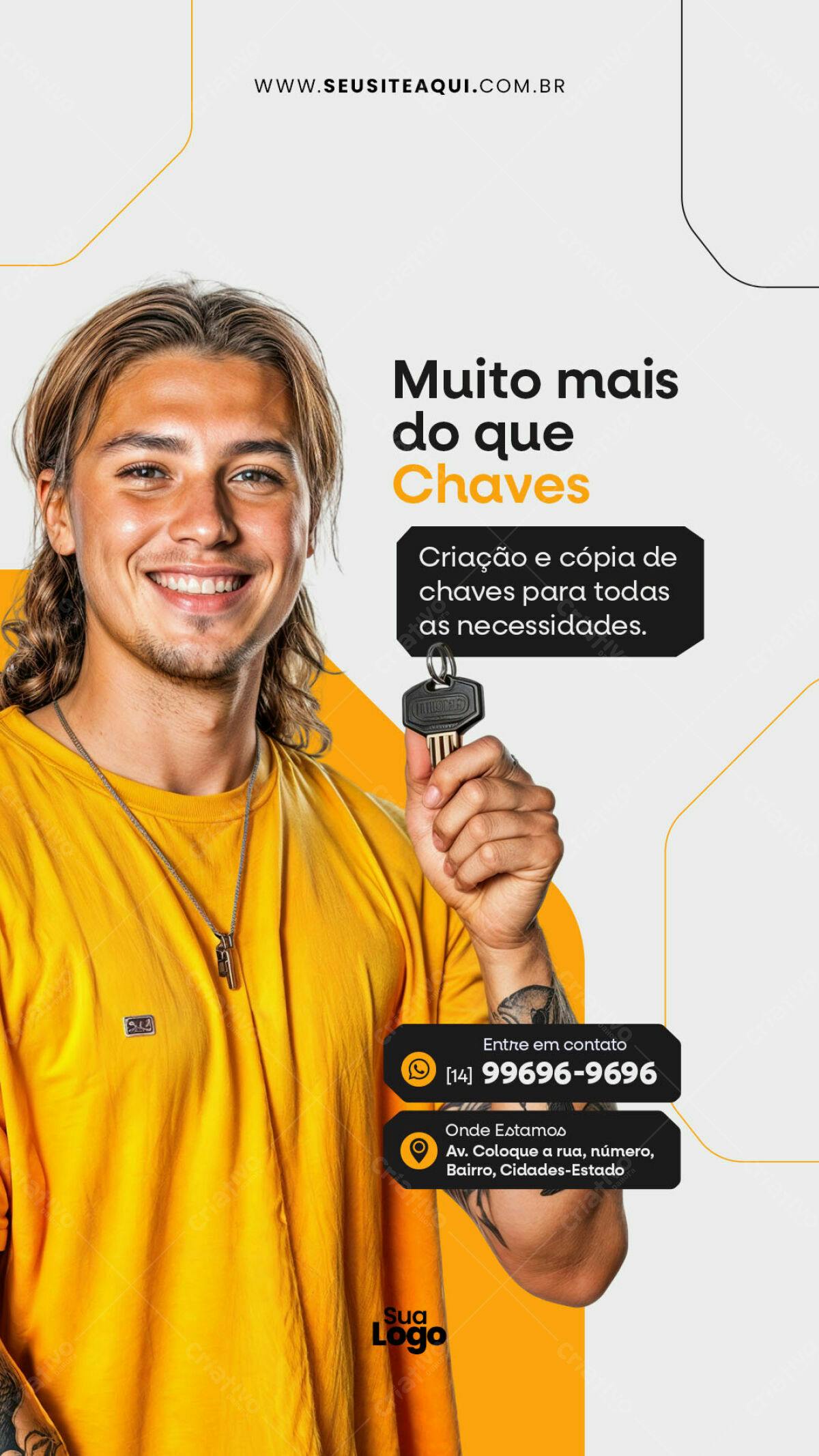 Flyer para Chaveiro PSD Editável