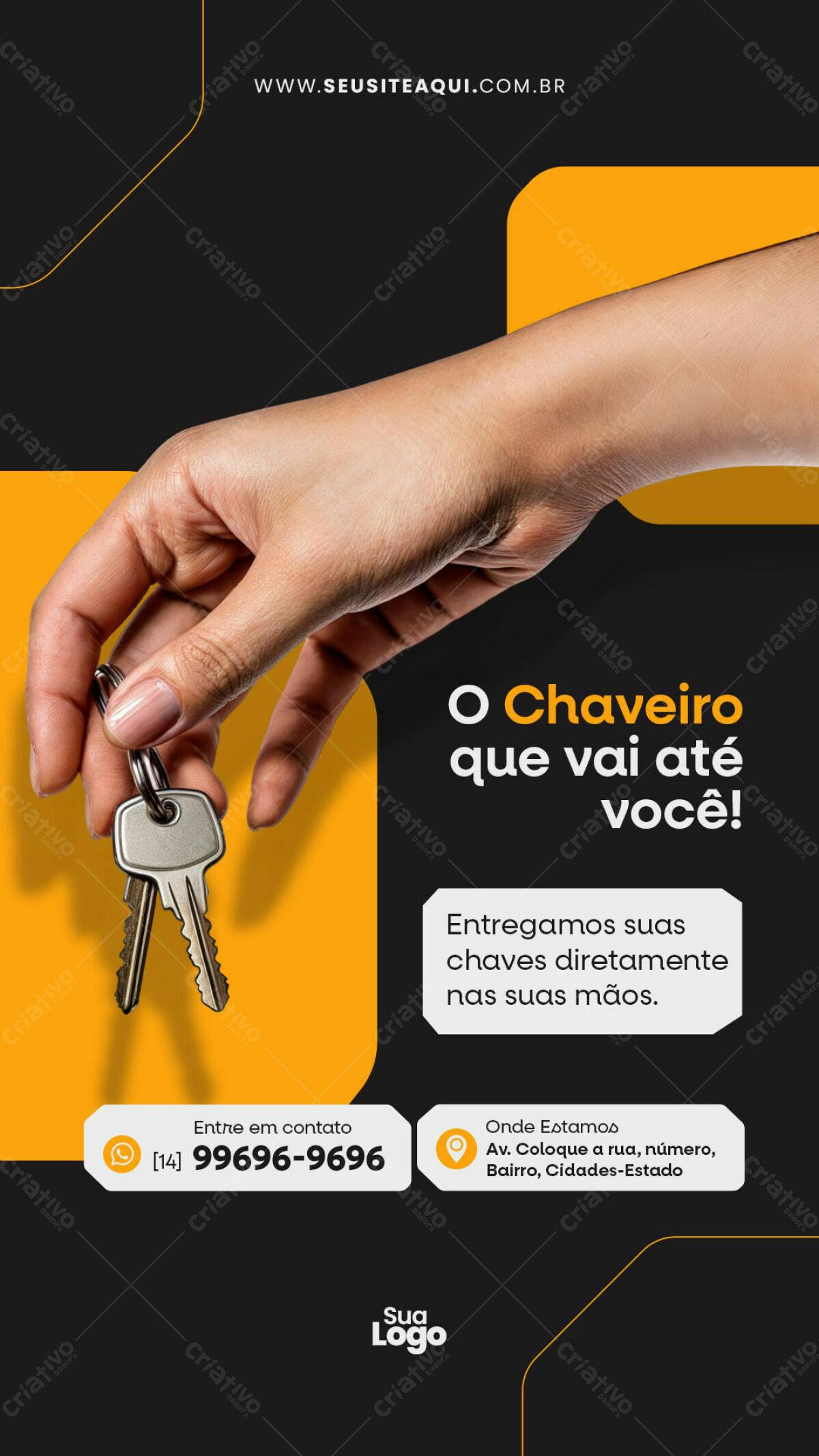 Flyer para Chaveiro PSD Editável