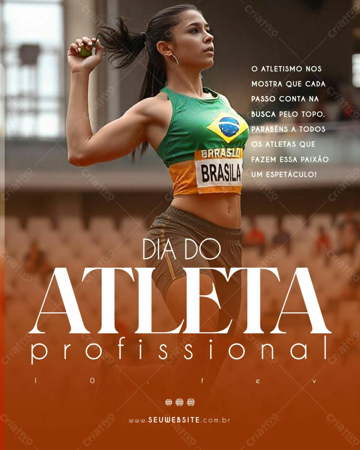 Flyer Dia do Atleta Profissional PSD Editável