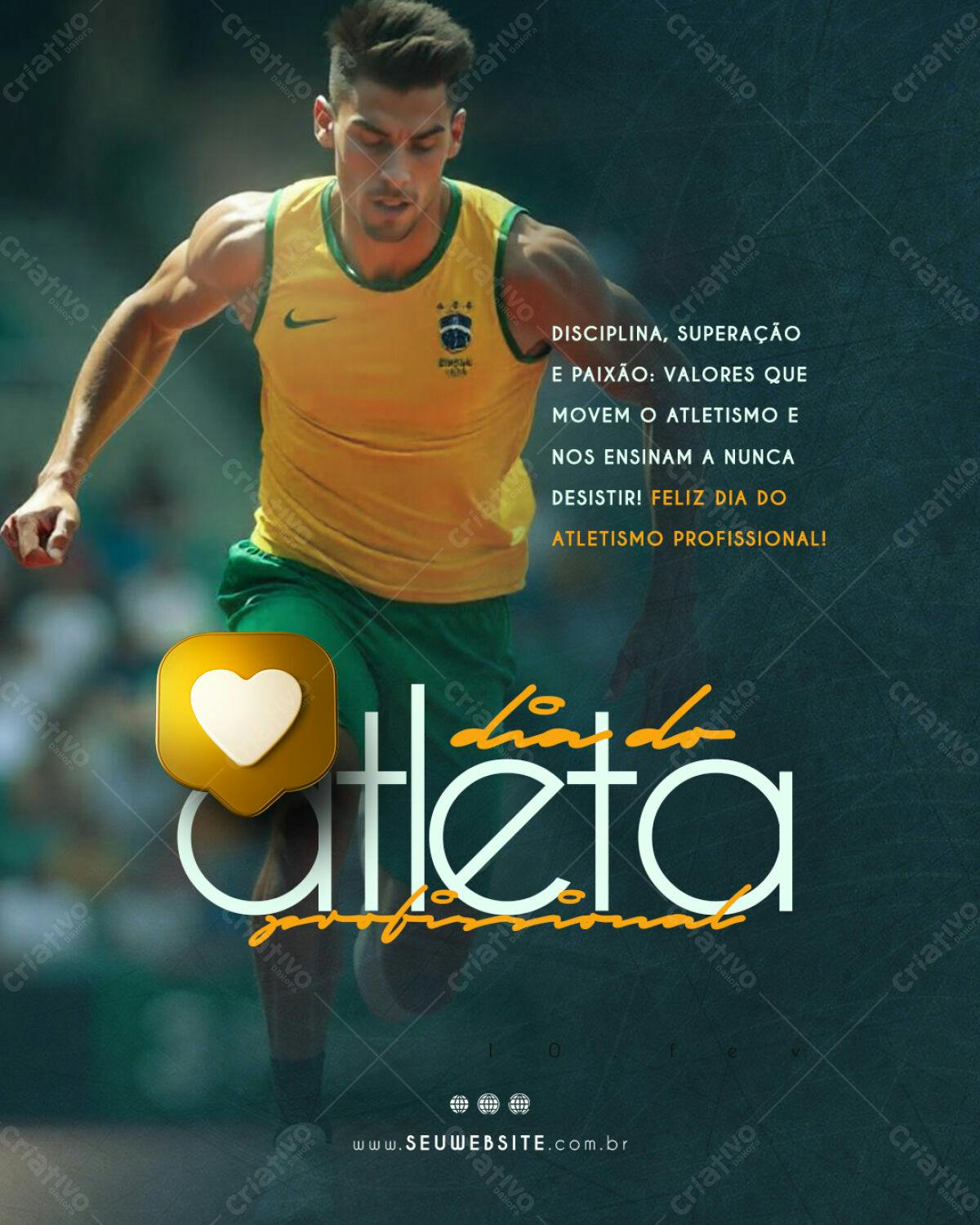 Flyer Dia do Atleta Profissional PSD Editável