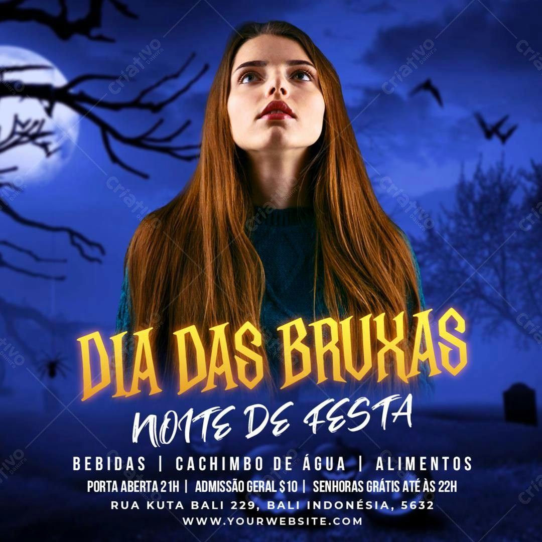 Flyer Dia das Bruxas PSD Editável